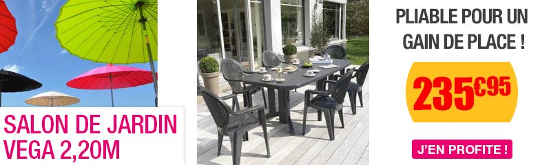 Table salon de jardin pvc