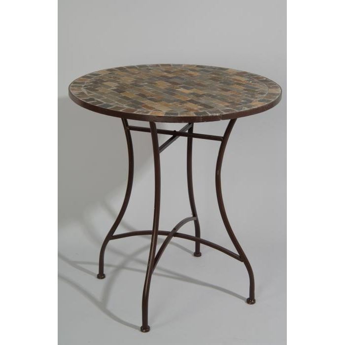 Salon de jardin table ronde en fer forgé